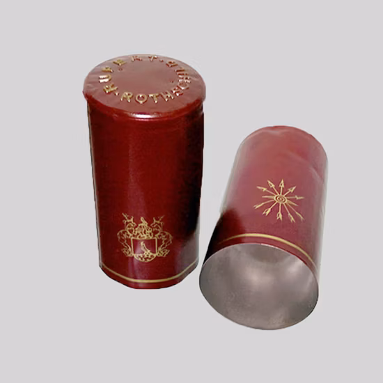 Capsule di vino in PVC termoretraibile sensibile al calore di colore nero opaco